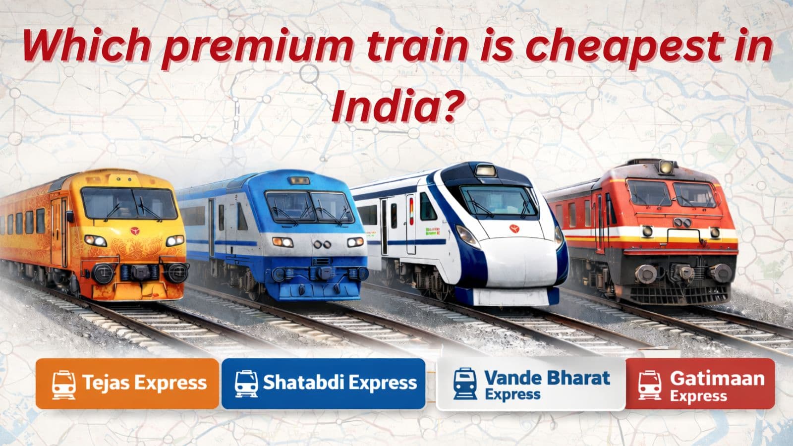 Tejas vs Shatabdi vs Vande Bharat vs Gatimaan: Which premium train is cheapest in India?