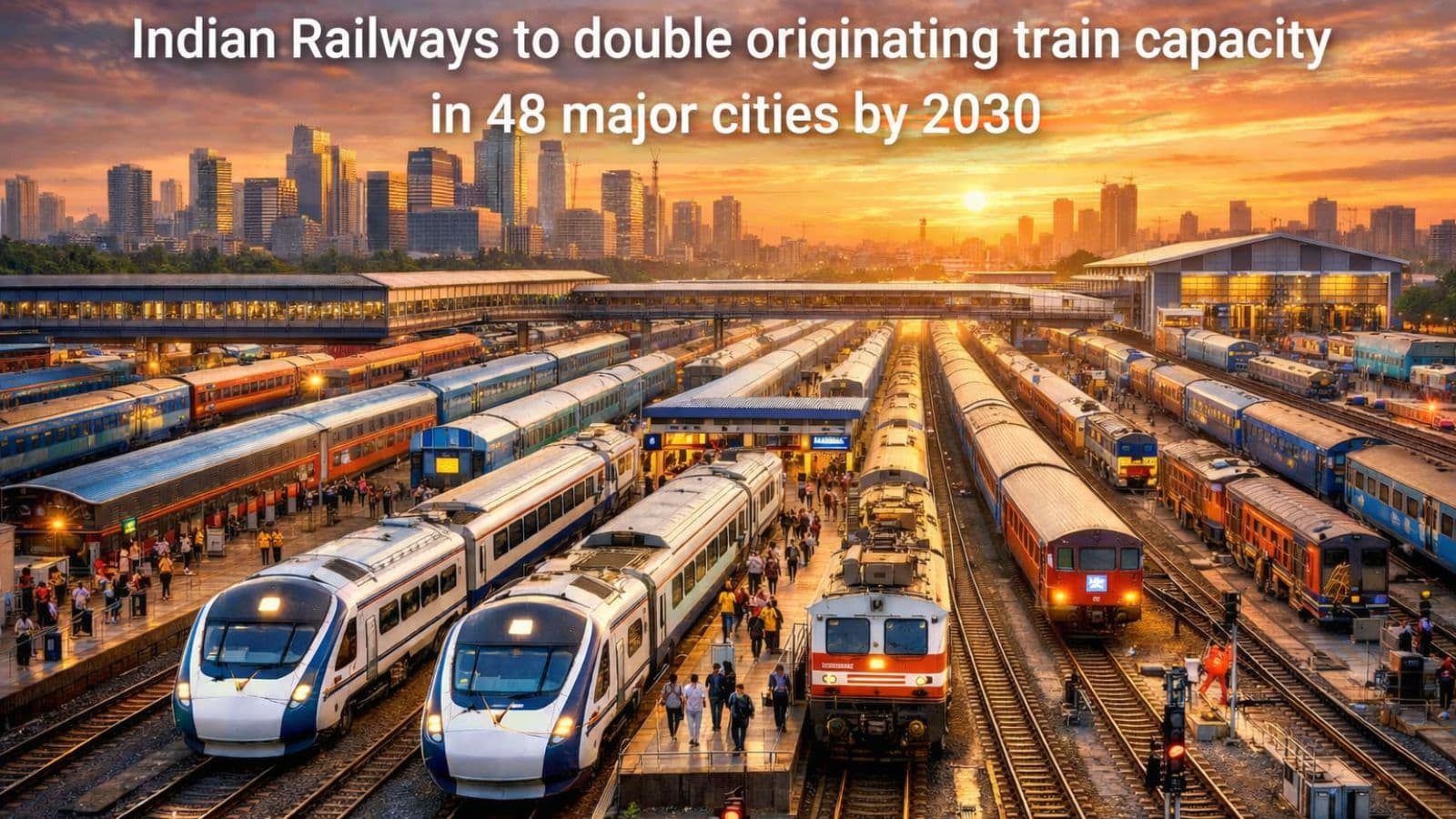 Indian Railways vision 2030: Originating train capacity to double in 48 major cities – Full list