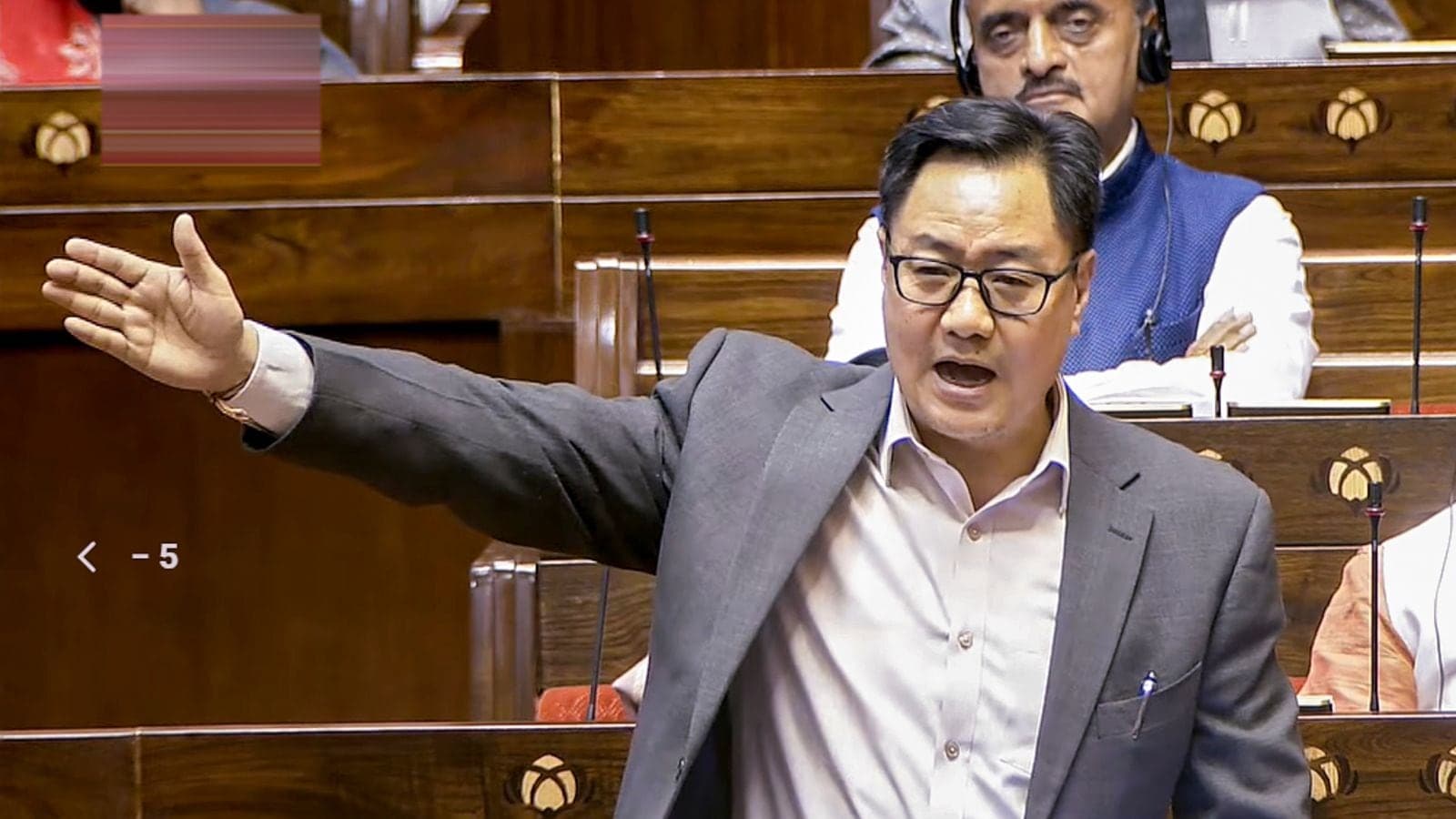 Uproar in Lok Sabha over ‘anti-Modi’ slogan at rally, Rijiju demands Congress apology