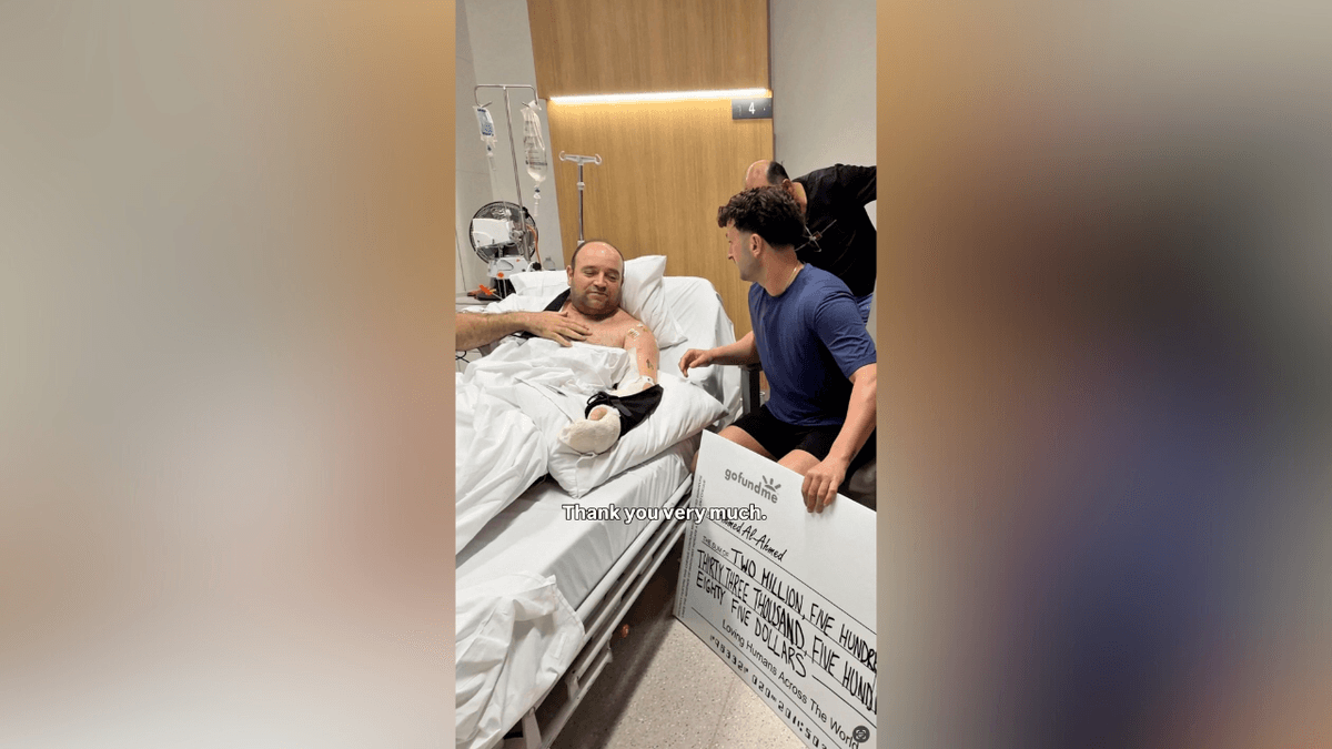 Australia's 'Bondi Hero' handed millions collected from fundraising