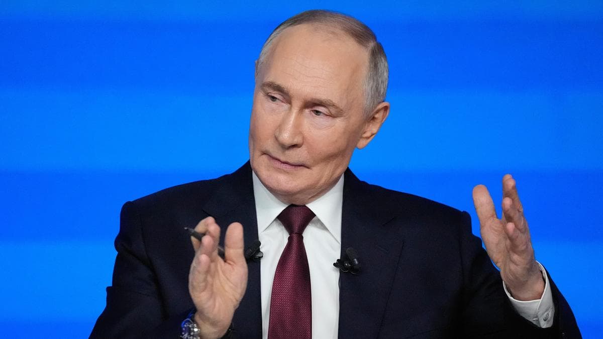 Putin tells his annual news conference that the Kremlin's military goals will be achieved in Ukraine