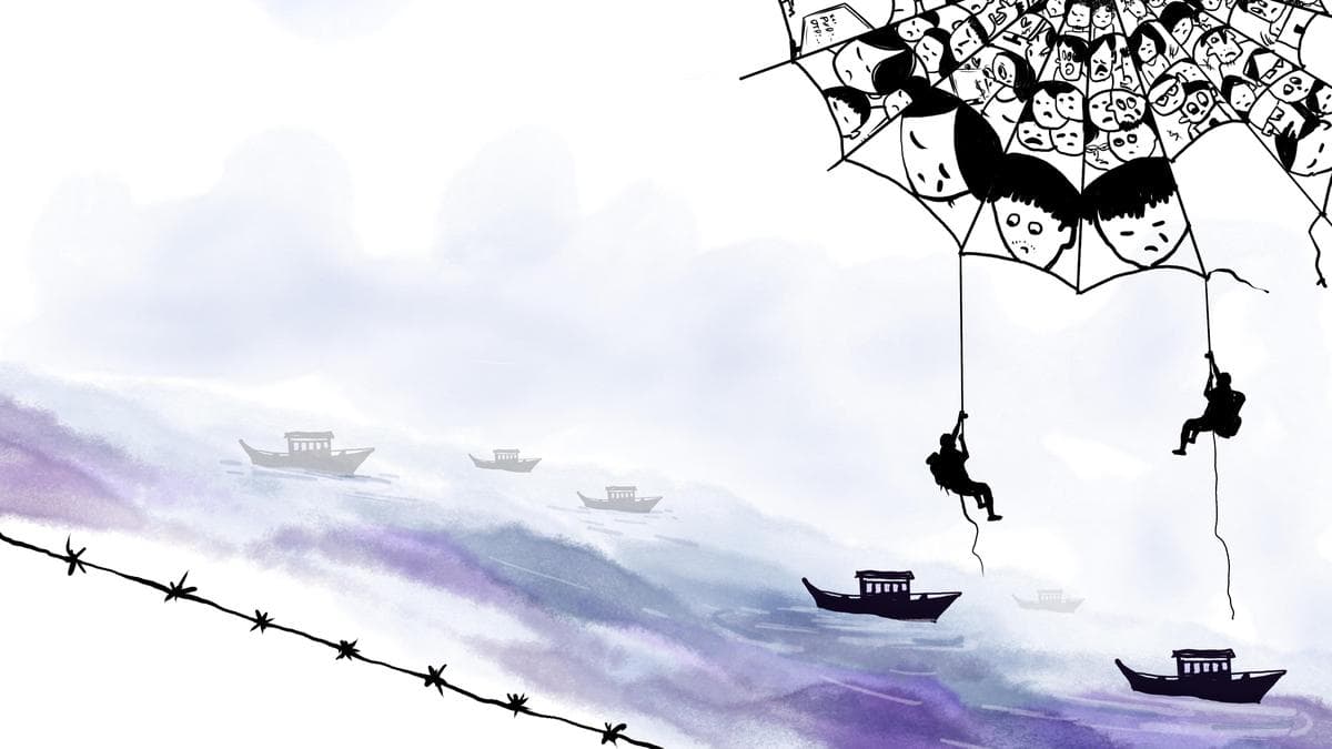 Crossing a river into cyber slavery