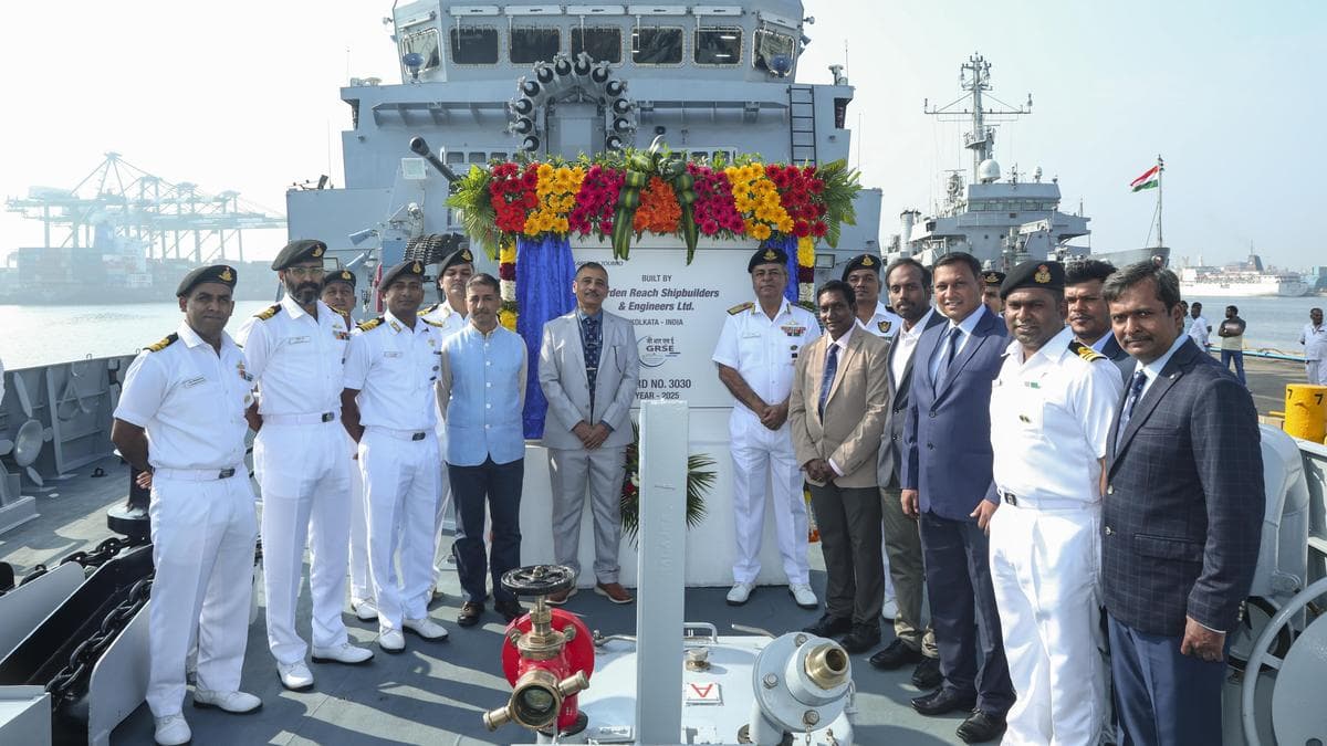 Indian Navy receives third indigenous ASW Shallow Water Craft ‘Anjadip’ from GRSE