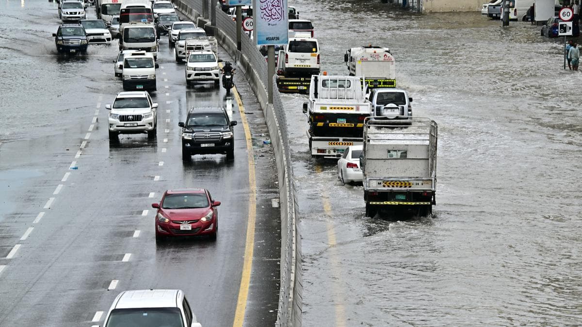 Flights cancelled, roads flooded as rare storm soaks UAE