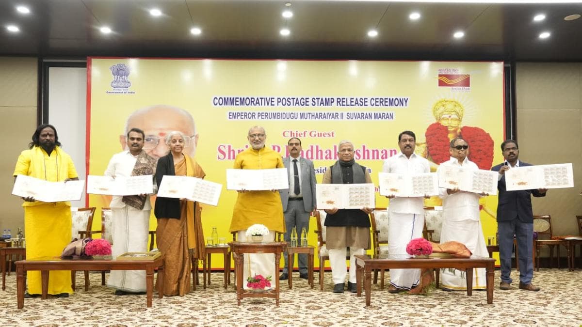 Vice-President C.P. Radhakrishnan releases postage stamp in honour of Perumbidugu Mutharaiyar