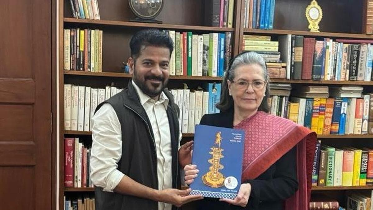 CM Revanth meets Sonia Gandhi in Delhi, presents ‘Telangana Rising 2047 Vision Document’