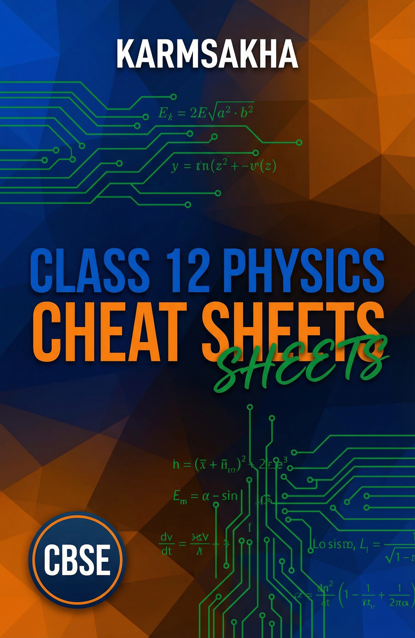 Class 12 Physics Cheat Sheets cover